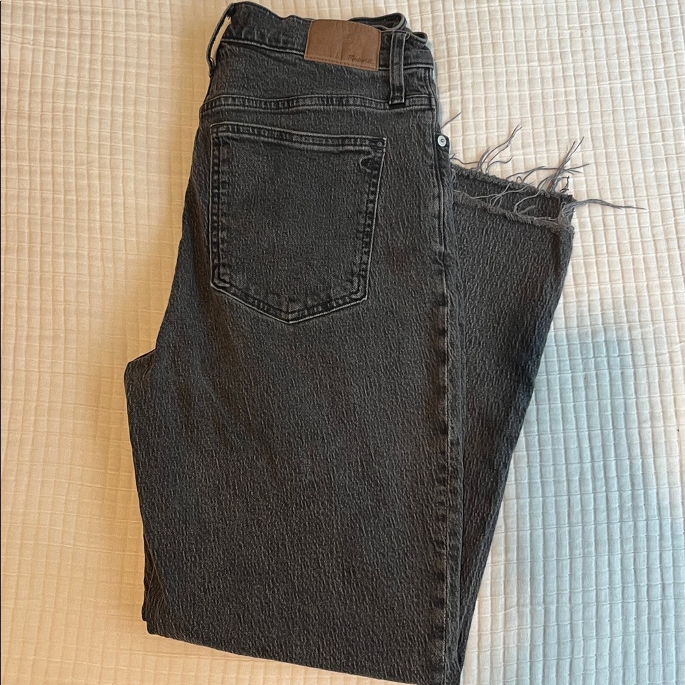 Madewell Perfect Vintage Straight Black Denim